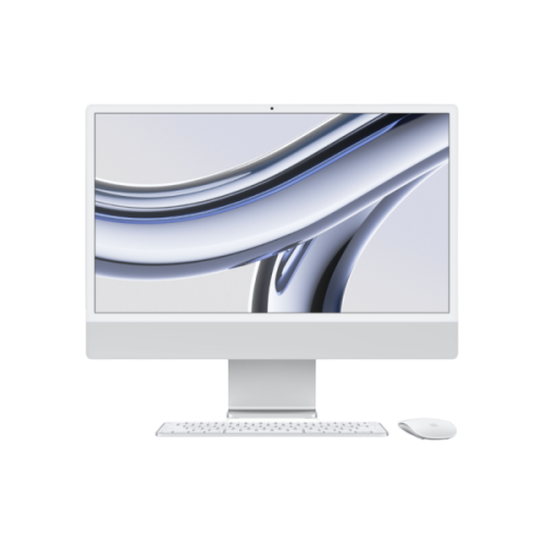 APPLE iMac 24-inch Zilver (M3) - 8-core CPU - 10-core GPU - 8GB - 512GB