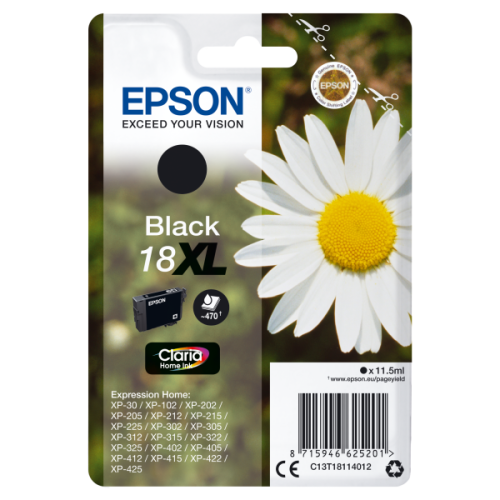 EPSON T1811 18XL Singlepack Zwart Claria Home Ink