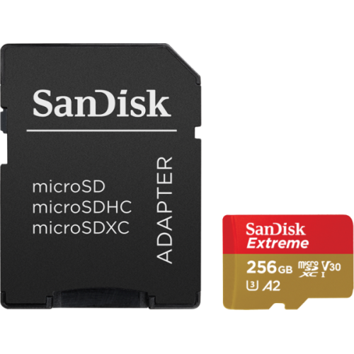 SANDISK MicroSDXC Extreme 256GB + Rescue Pro DL