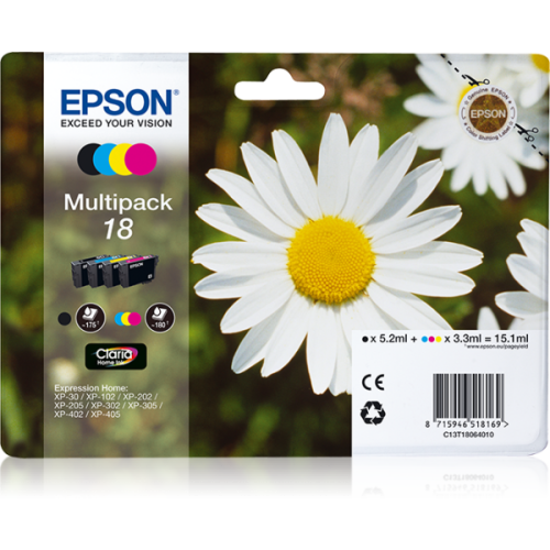 EPSON T1806 Multipack 3-kleuren Claria Home Ink