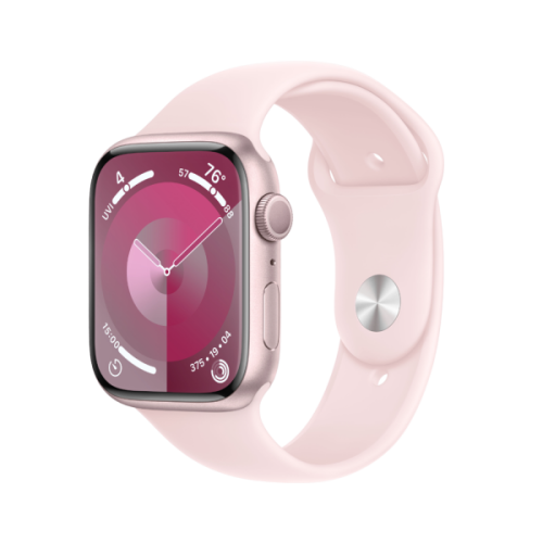 APPLE Watch Series 9 GPS 45 mm Roze Aluminium Case/Lichtroze Sport Band - S/M