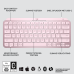 LOGITECH MX Keys Mini voor Mac Toetsenbord Roze