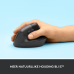 LOGITECH Lift Verticale Ergonomische Muis Zwart