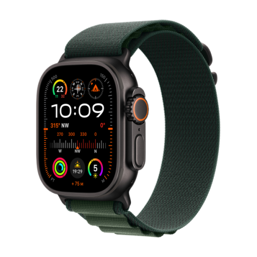 APPLE Watch Ultra 2 GPS + Cellular 49mm Dark Green Alpine Loop Medium Smartwatch Dark Green