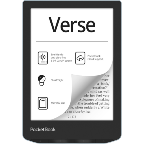 POCKETBOOK Verse Blauw - 6 inch - 8 GB (ongeveer 6.000 e-books)