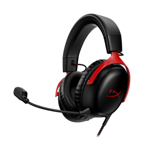 HYPERX Cloud III Wired Gaming Headset - Zwart/Rood (PC, PS5, Xbox Series X/S)