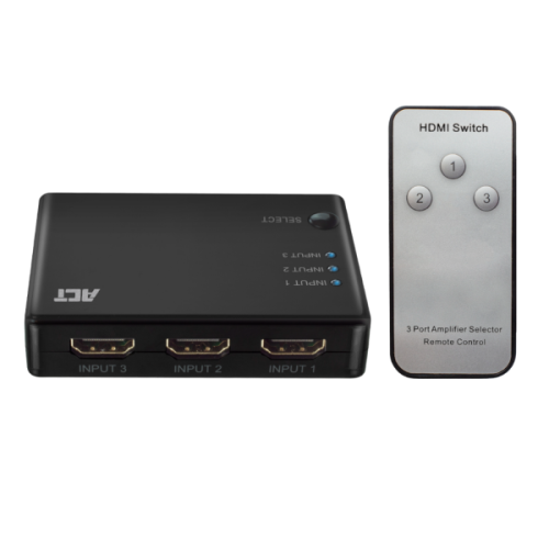 ACT AC7845 HDMI 2.0-switch 3x1