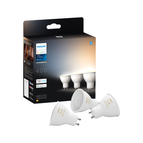 PHILIPS HUE Spot - White Ambiance - GU10 (3 pack) - Slimme ledlamp Wit