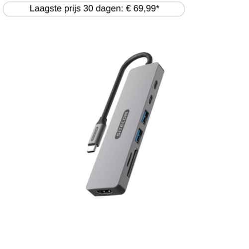 SITECOM 7-in-1 USB-C met PD Multiport-adapter