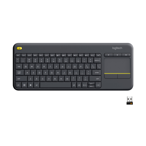 LOGITECH K400 Plus Wireless Touch Keyboard Zwart