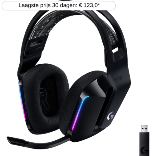 LOGITECH G G733 LIGHTSPEED Draadloze RGB Gaming Headset - Zwart