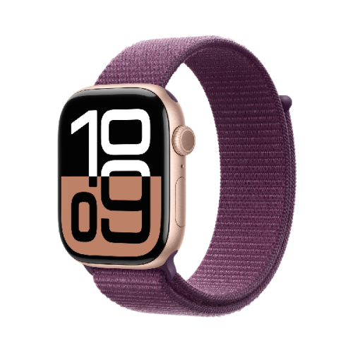 APPLE Watch Series 10 GPS + Cellular 42mm Plum Sport Loop Smartwatch Rose Gold