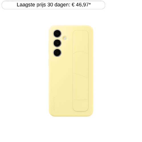 SAMSUNG Standing Grip Case Telefoonhoesje voor Samsung S24 FE Geel