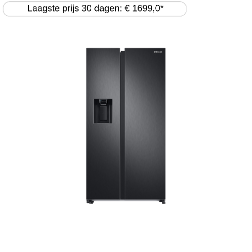 SAMSUNG  RS68A884CB1/EF -  Amerikaanse koelkast - breedte 91.2 cm - hoogte 178 cm - inhoud 635 l - NoFrost