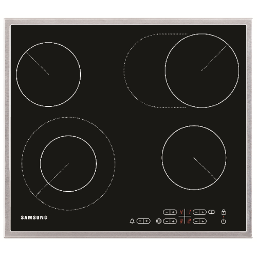 SAMSUNG NZ64F5RD9AB/EF  Kookplaat - Inbouw - Keramisch - 2-fasen (Perilex) - breedte 57.5 cm