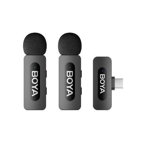 BOYA BY-V20 V2.0 Wireless mic for USB-C 2TX + 1RX Microfoon