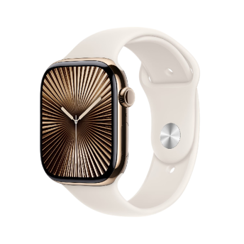 APPLE Watch Series 10 GPS + Cellular 46mm Starlight Sport Band S/M Smartwatch Gold