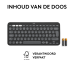 LOGITECH Pebble Keys 2 K380s Bluetooth-toetsenbord voor meerdere apparaten - Graphite