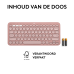 LOGITECH Pebble Keys 2 K380s Bluetooth-toetsenbord voor meerdere apparaten - Rose
