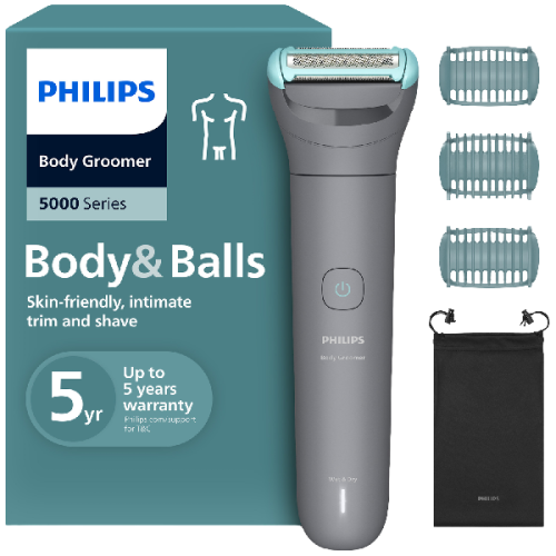 PHILIPS BG3485/15 Philips Series 3000 Bodygroomer incl. 3 opzetkammen Grijs