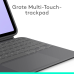 LOGITECH Combo Touch iPad Pro 11" (M4 en M5)(2024 en 2025) Keyboard Case – comfortabel typen, meerdere gebruiksmodi - Grijs, UK indeling Beschermhoes + Toetsenbord