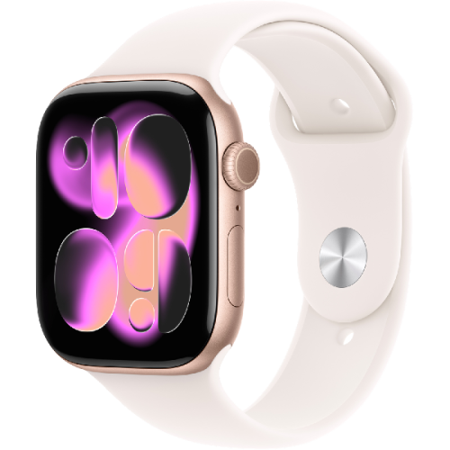 APPLE Watch Series 11 GPS - 46mm Aluminium Case - Light Blush Sport Band M/L Smartwatch Rose Gold