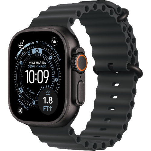 APPLE Watch Ultra 3 GPS + Cellular - 49mm Black Titanium Case - Black Ocean Band Smartwatch Black