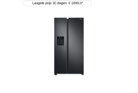 SAMSUNG  RS68A884CB1/EF -  Amerikaanse koelkast - breedte 91.2 cm - hoogte 178 cm - inhoud 635 l - NoFrost