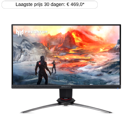 ACER Predator XB273UKFbmiipruzx - 27 inch - 2560x1440 (WQHD) - 0.5 ms - 300Hz