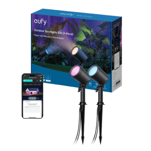 EUFY Outdoor LED Spot Light E10 (2 pack) Slimme ledlamp Zwart