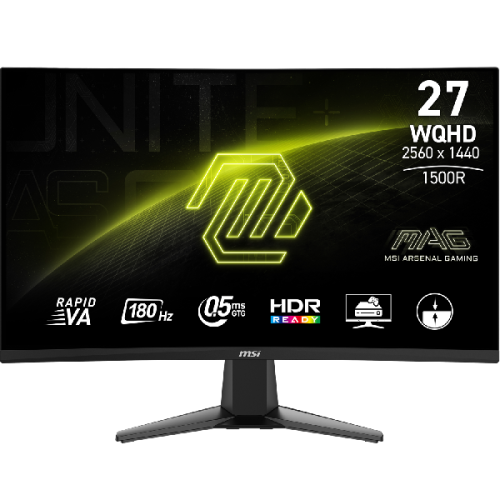 MSI MAG 27CQ6F - 27 inch - 2560 x 1440 (Quad HD 4K) - 0.5 ms - 180 Hz