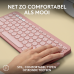 LOGITECH Pebble Keys 2 K380s Bluetooth-toetsenbord voor meerdere apparaten - Rose