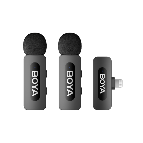 BOYA BY-V2 V2.0 - Wireless mic for Lightning 2TX + 1RX Microfoon