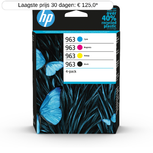 HP 963 4-pack originele inktcartridges zwart/cyaan/magenta/geel