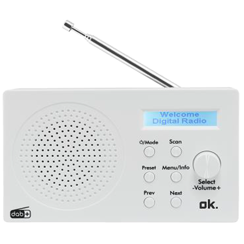 OK. ORD 101BT-WT-1 DAB-radio Wit