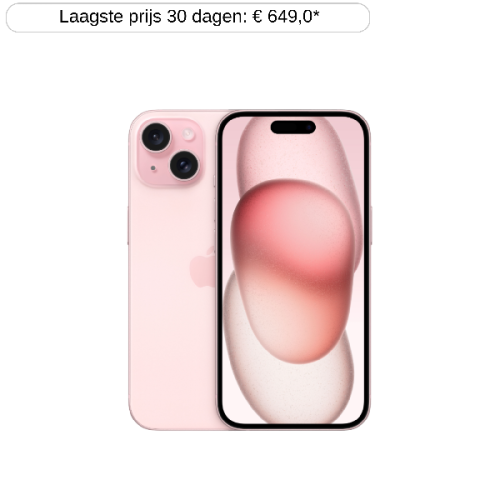 APPLE iPhone 15 5G - 128 GB Roze