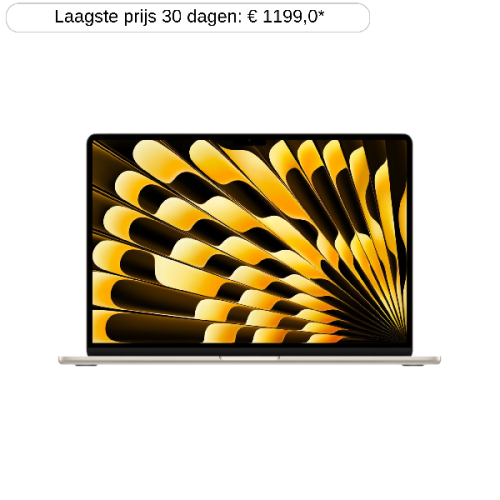 APPLE MacBook Air 15 inch - M4 - 16 GB - 256 GB - Starlight