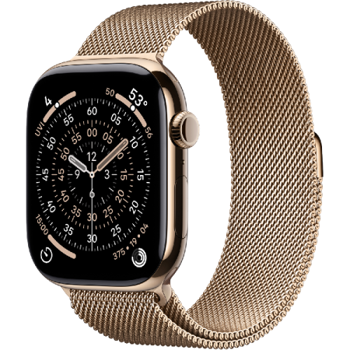 APPLE Watch Series 11 GPS + Cellular - 46mm Titanium Case - Milanese Loop S/M Smartwatch Gold