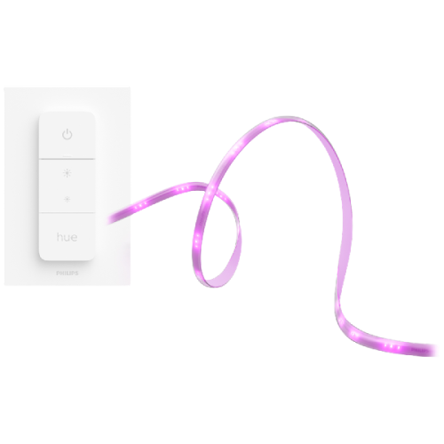 PHILIPS HUE Solo ledstrip - Wit en gekleurd licht - 3m + dimmer switch - draadloze schakelaar 