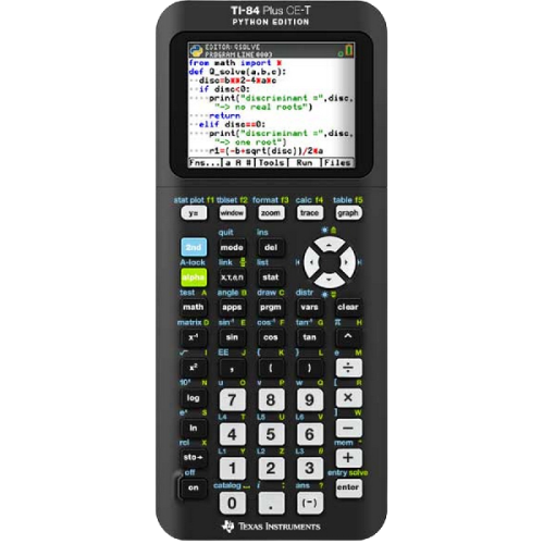 TEXAS INSTRUMENTS TI-84 Plus CE-T Python Edition Zwart