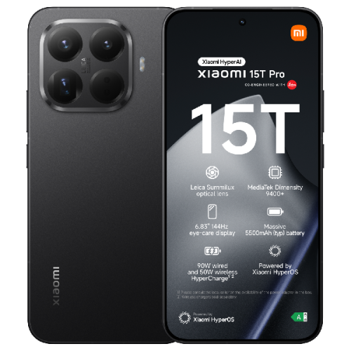 XIAOMI 15T Pro 12GB RAM - 512 GB Zwart