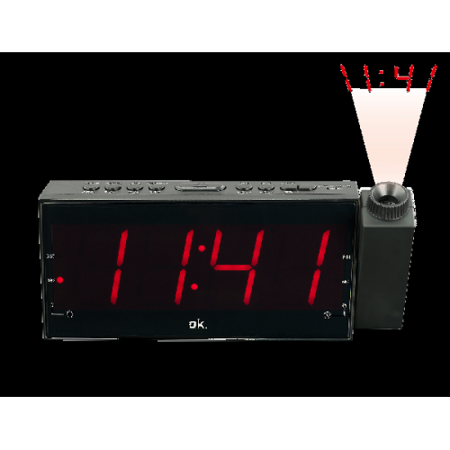 OK. OCR 161-PR Wekkerradio Zwart