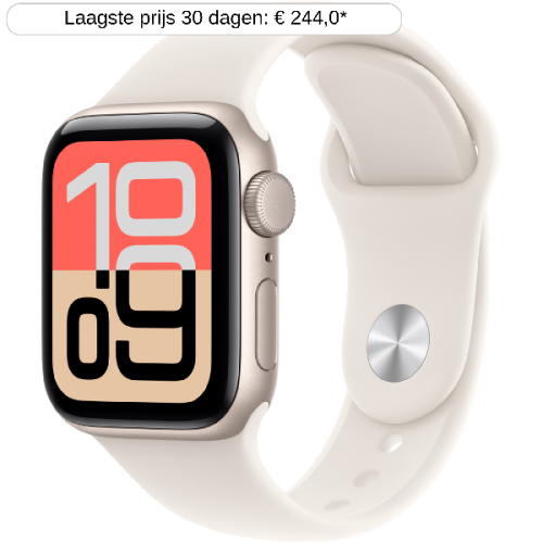 APPLE Watch SE 3 GPS - 40mm Starlight Aluminium Case - Starlight Sport Band - S/M Smartwatch Starlight