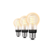 PHILIPS HUE Filament standaardlamp A60 Warm tot koelwit licht 3-pack E27 Slimme ledlamp Bruin