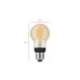 PHILIPS HUE Filament standaardlamp A60 Warm tot koelwit licht 3-pack E27 Slimme ledlamp Bruin