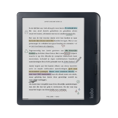 KOBO Libra Colour Zwart - 7 inch - 32 GB (ongeveer 24.000 e-books) - Waterdicht (IP8X)