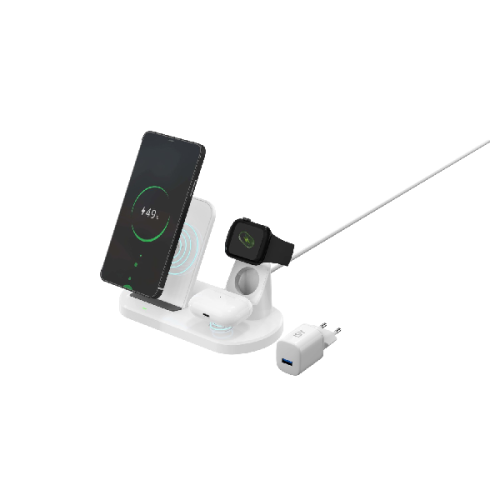 ISY IWQ-2020 20W Wireless Fast Charger 3-in-1 Wit