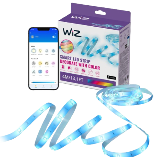 WIZ RGB 4 m Muzieksynchronisatie Ledstrip Wit