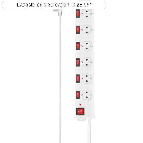 HAMA 223159 Stekkerdoos 6-voudig 90w Wit