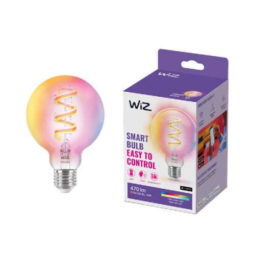 WIZ Globe Filament E27 - Gekleurd en wit licht - Slimme ledlamp Transparant